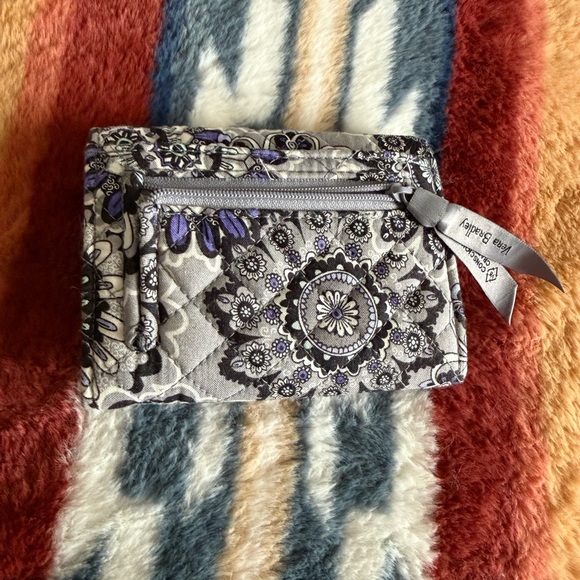 Vera Bradley Black and Gray Floral Quilted Pouch - Picture 7 of 7